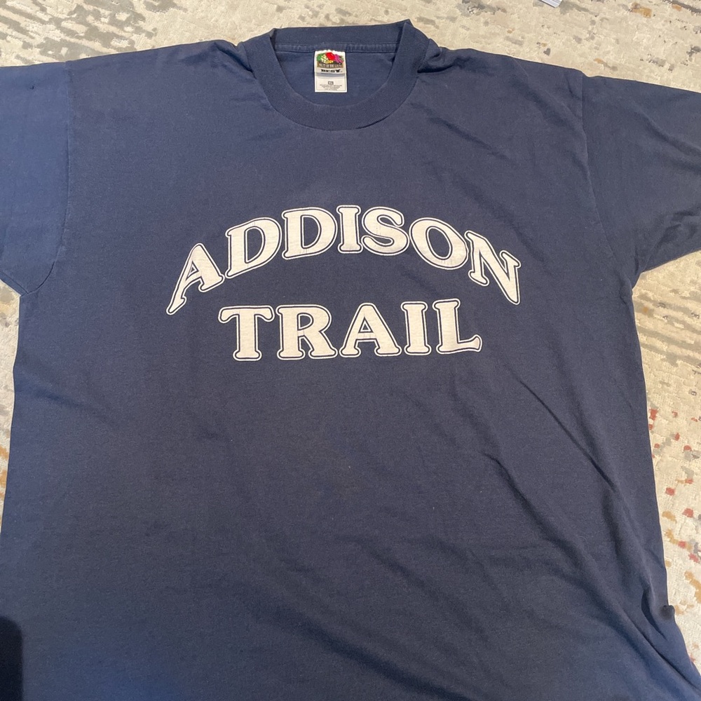 Navy Addison Trail vintage t-shirt size XL